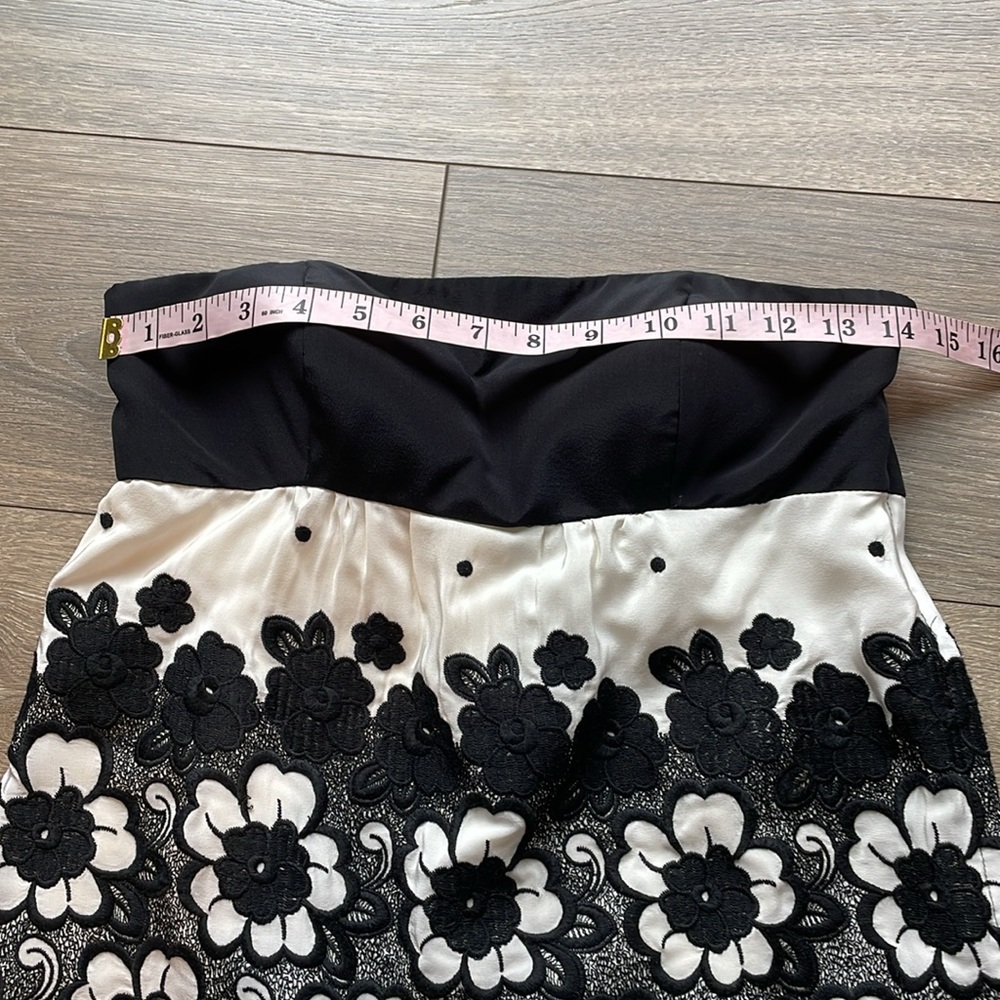 Tibi Silk Embroidered Strapless Mini Dress - Picture 6 of 12